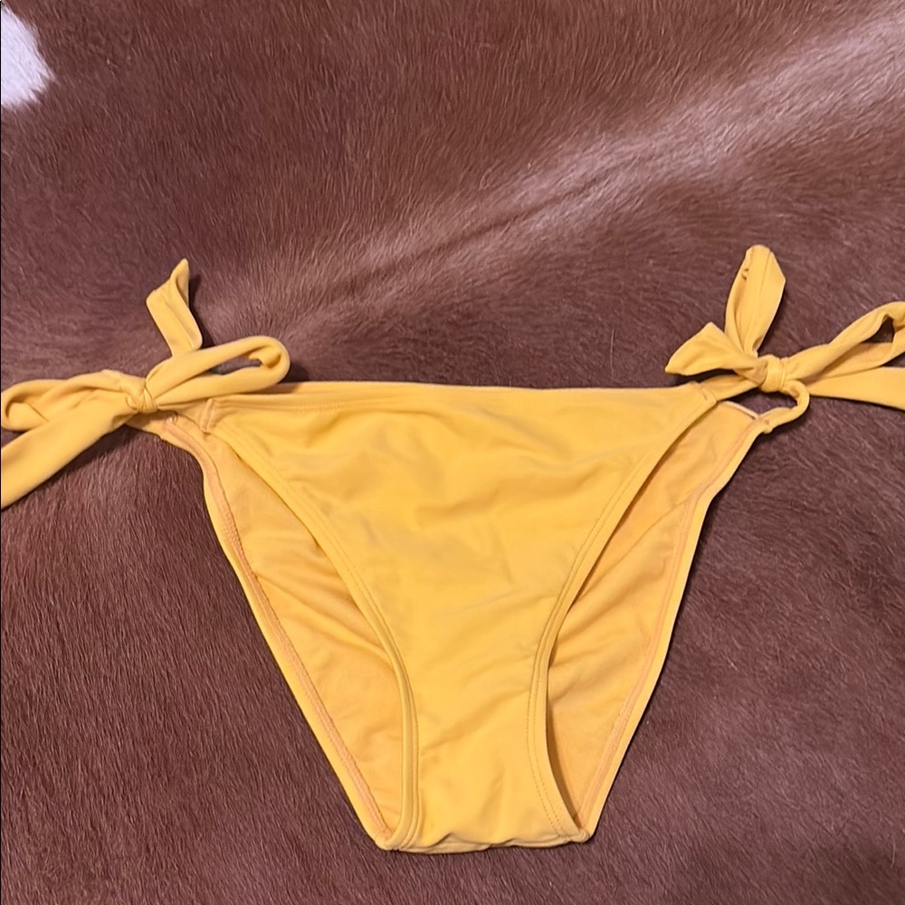 Yellow Bikini Bottom with Side Ties
